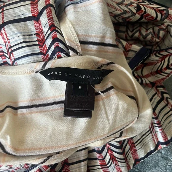 NWOT Marc By‎ Marc Jacobs Cream and Black Striped Mini Dress - Picture 4 of 7